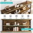thumbnail image 6 of Condemo 63 Inch Extra Long Console Table, Entryway Table with 3-Tier Storage Shelves, Vintage Industrial Behind Couch Table with Metal Frame, Entry Table for Living Room Hallway, Brown and Black, 6 of 7
