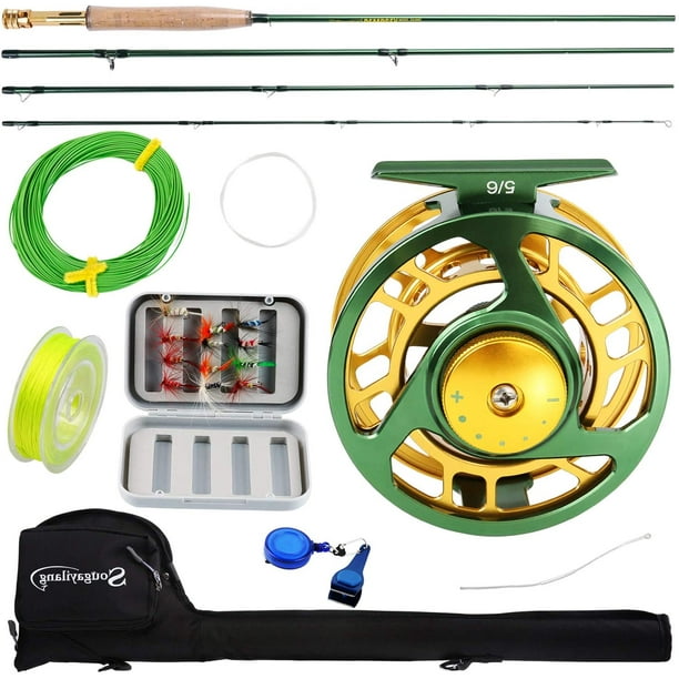 Sougayilang 9ft Fly Rod and Reel Fishing Combos Fly Pole Aluminum Alloy
