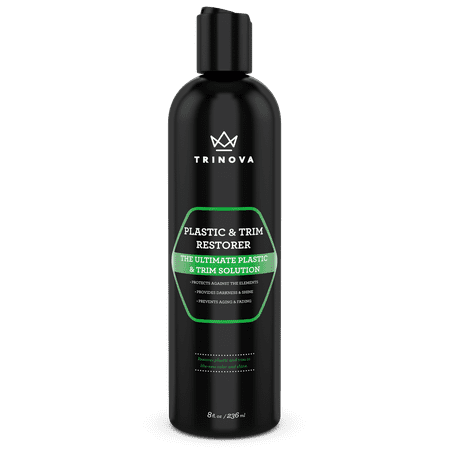 TriNova Plastic and Trim Restorer - Restores Car, Motorcycle and Truck Trim, Rubber and Plastic 8 oz.