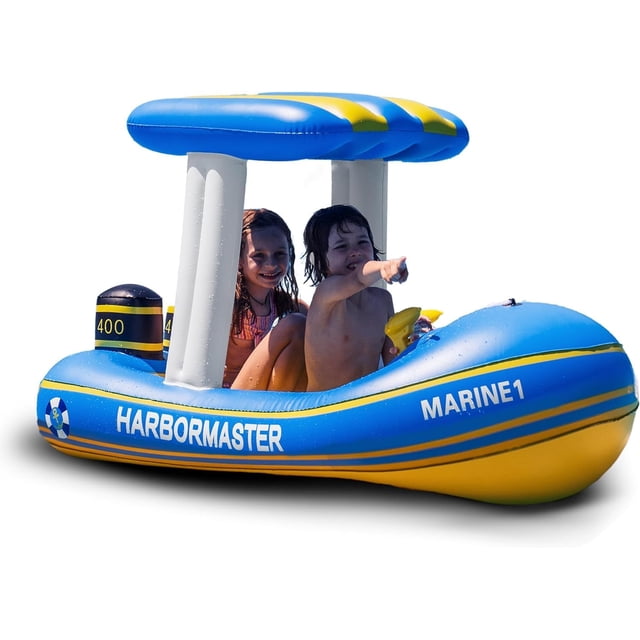Bote patrullero inflable, piscina, zona flotante, Tech Harbor Master