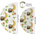 thumbnail image 3 of FMSHPON Gold Pot Rainbow Xmas Christmas Tree Skirt Stand Mat for Holiday Party Decoration Indoor Outdoor 48 inches, 3 of 6