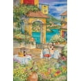 thumbnail image 2 of McKenna, Kathleen Parr 11x14 Black Ornate Wood Framed with Double Matting Museum Art Print Titled - Trattoria, 2 of 4