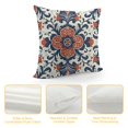 thumbnail image 4 of Orange Pillow Covers, Blue Orange Ornamental Seamless Pattern Vintage Paisley Square  Decorative Throw Pillow CoversCushion for Sofa Bedroom Car, Blue, 4 of 5