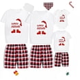 thumbnail image 2 of Pijamas familiares a juego de Navidad, diseño exclusivo, sombrero de Navidad, elfo, Papá Noel, conjunto de Pijamas cortos, 2 of 3
