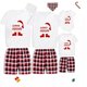 thumbnail image 2 of Pijamas familiares a juego de Navidad, diseño exclusivo, sombrero de Navidad, elfo, Papá Noel, conjunto de Pijamas cortos, 2 of 3