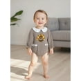 thumbnail image 6 of BemeyourBBs Girl Thanksgiving Long Sleeve Doll Collar Turkey Embroidery Romper, 6 of 9