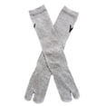thumbnail image 4 of V-Toe Athletic Flip-Flop Tabi Big Toe Crew Socks - Light Gray, 4 of 4