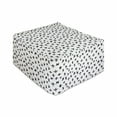 thumbnail image 1 of Black and White Rectangle Pouf, Brush Strokes Pattern with Math Plus Sign Monochrome Illustration, Under Desk Foot Stool for Living Room Office Ottoman with Cover, 25", Black White, by Ambesonne, 1 of 4