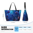 thumbnail image 4 of Fotbe Deep Sea Glowing Fishes Bolsa de Viaje para Playa - Resistente al Agua, Bolsa Tote de Gran Capacidad y Ligera con 7 Bolsillos para Mujeres y Hombres, 4 of 7
