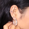 thumbnail image 3 of Alexcraft 925 Sterling Silver Post Hoop Earrings for Women Hollow Oval Hoop Earrings Hypoallergenic U Shaped Hoops Earring for Jewelry Gifts, 3 of 6