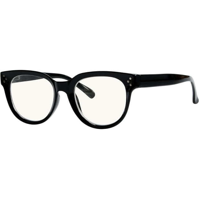 Eyekepper Blue Light Filter Progressive Readers Women - Oversize Multifocus Computer Glasses - Noline Trifocal Reading Glasses - Black +1.50