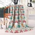 thumbnail image 2 of Colorful Mushroom Cartoon Light Green Pattern Blanket,Comfortable Soft Lamb Wool Throw Blanket,All Season,Warm Lightweight Blankets for Sofa Bed Couch Living Room Chair,40"x50", 2 of 4