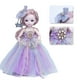 thumbnail image 5 of Muñeca BJD de 30 cm, 1/6, para niña, juguete de vestir, 23 muñecas articuladas con zapatos completos Vestido morado, 5 of 9