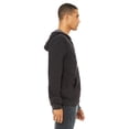 thumbnail image 3 of The Bella + Canvas Unisex Poly-Cotton Fleece Full-Zip Hoodie - DK GREY HEATHER - M, 3 of 4