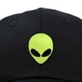 thumbnail image 2 of Dalix Alien Embroidered UFO Dad Hat Cotton Baseball Cap Adjustable Mens in Black, 2 of 5