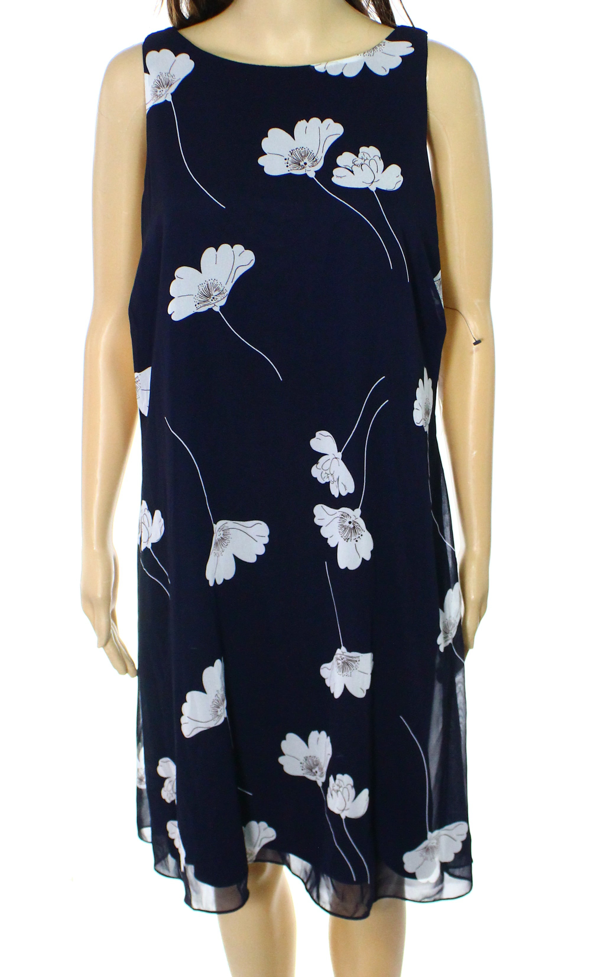 American Living - American Living NEW Blue Navy Womens Size 16 Floral ...