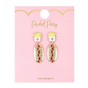 Packed Party Women's Goldtone and Multi-colored What's-Your-Order Hot Dog Motif Earrings