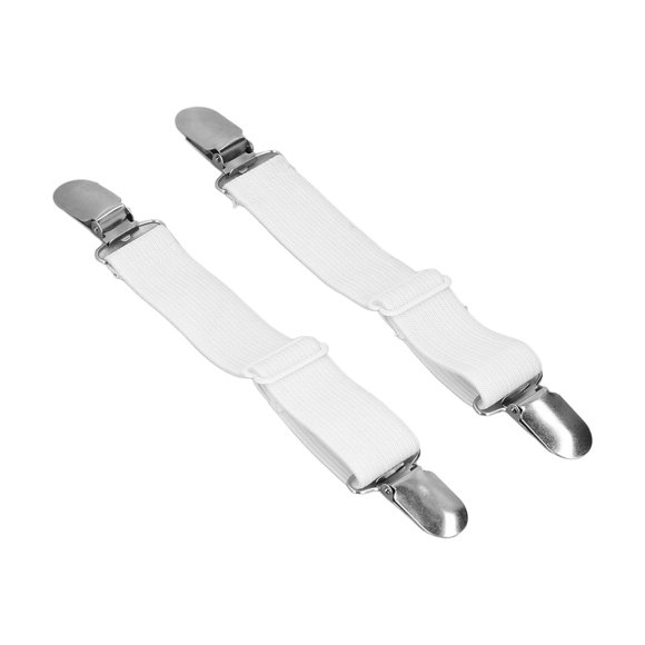 2 correas para sábanas, cómodas, fiables, prácticas, flexibles, elásticas, fáciles de reemplazar, suministros de ropa de cama, color blanco