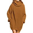 thumbnail image 1 of LAICAIW Robe Chandail Longue Ample à Col Roulé Oversize pour Femmes, 1 of 6