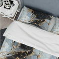 thumbnail image 4 of Designart "Luxurious Black And Gold Marble" Marble Bedding Covert Set - Glam Bed Set With 2 Shams, 4 of 5