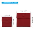 thumbnail image 2 of Uxcell Jewelry Pouches, 2Pcs Soft Velvet with Snap Button for Necklace Rings, Red(3x3",4x4"), 2 of 7
