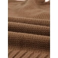 thumbnail image 6 of Women's Oversized Sweater Sexy Deep V Neck Long Sleeve Cable Knit Sweater Loose Sweater Tunic Pullover, 6 of 6