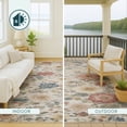 thumbnail image 4 of Addison Rugs Chantille Indoor/Outdoor Transitional Floral Ivory Machine Washable Rectangle Rug, 10' x 14', 4 of 8