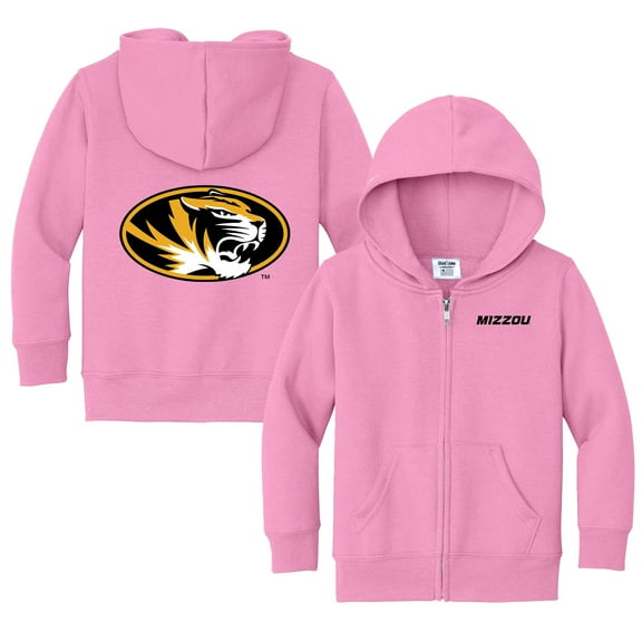 Toddler Chad & Jake Pink Missouri Tigers Primary Logo Full-Zip Hoodie
