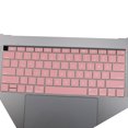 thumbnail image 3 of Keyboard Cover Laptop Waterproof Dustproof Keyboard Silicone Film Replacement for Macbook Air, Half-transparent, Pink, 3 of 8