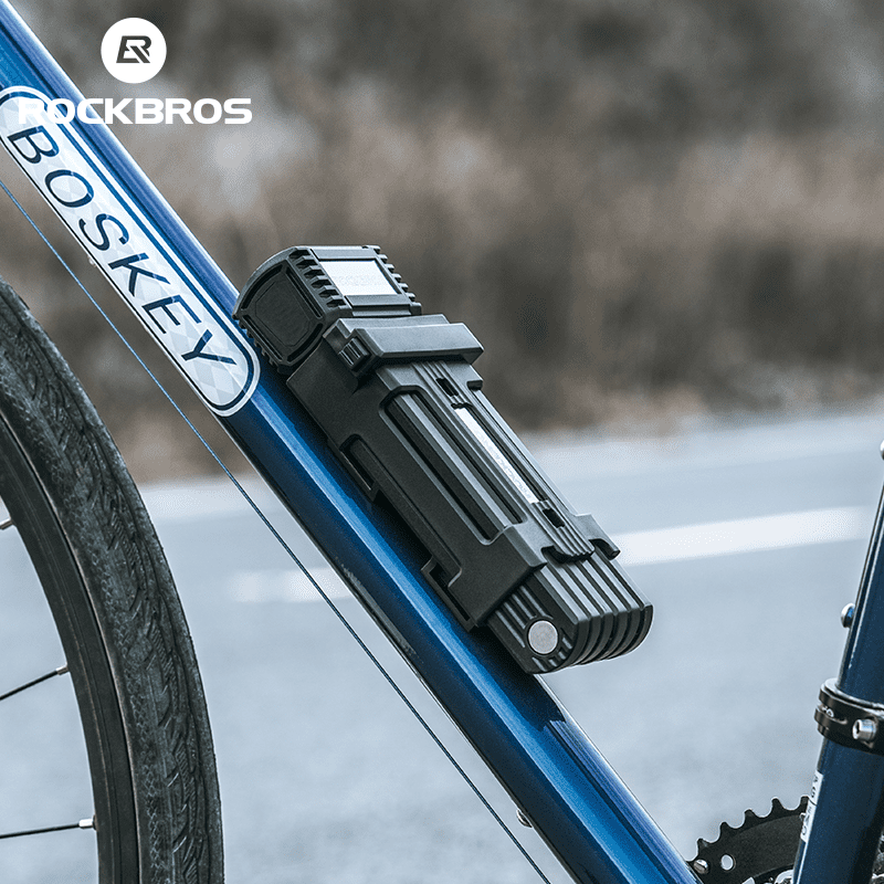 ROCKBROS Bicycle Folding Key Lock,Bike & Motorcycle Portable Lightweight Locks
