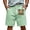 Mint Green, variant on JULMCOMO American Flag Men's Shorts Drawstring Red White Blue Loose 250 Anniversary USA Summer Shorts for 1776 with Pockets Mint Green M