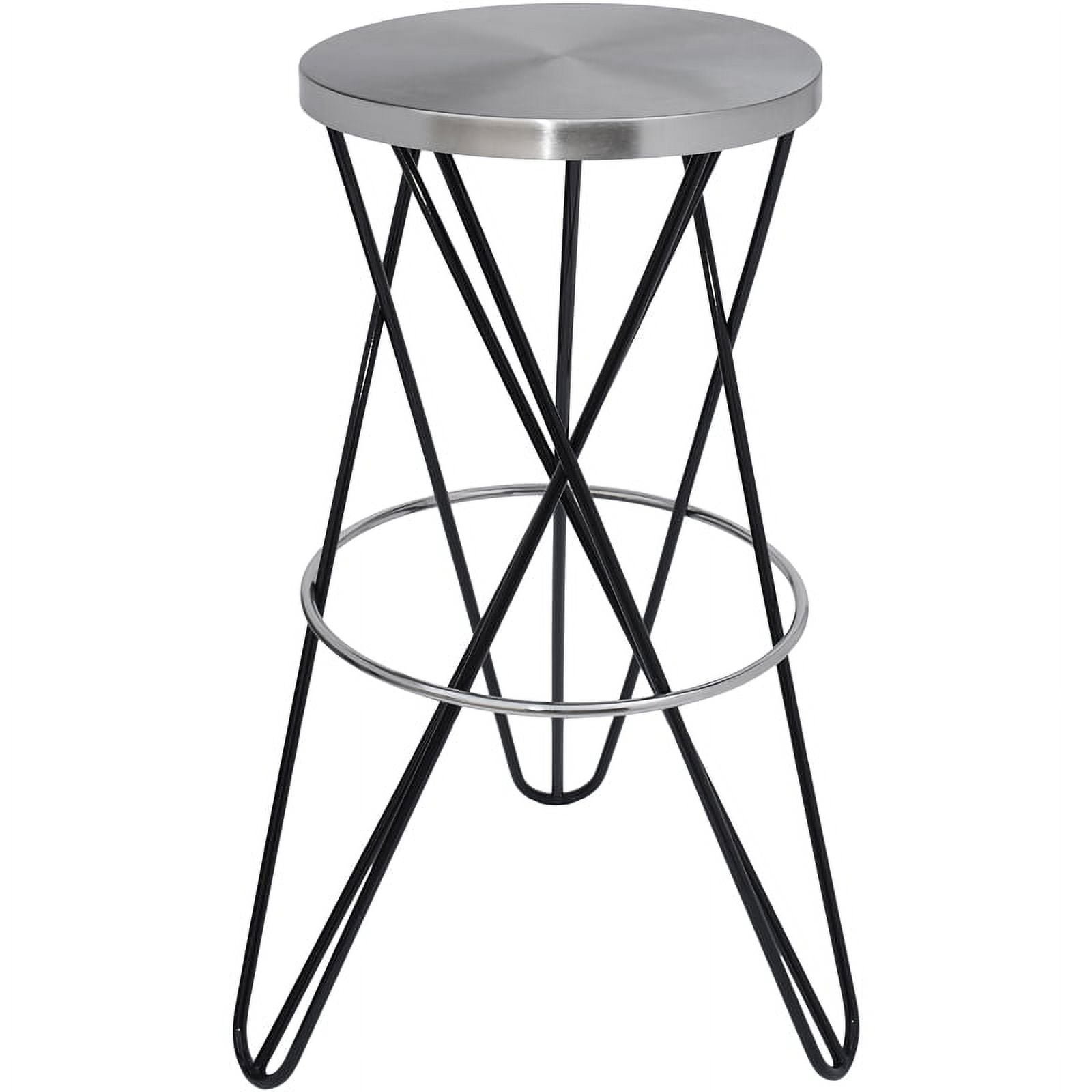 Meridian Furniture Mercury Counter Stool - Silver Meridian Furniture Mercury Counter Stool - Silver