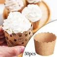 thumbnail image 6 of 50Pcs Multipurpose Baking Cups Decorative Accs Baking Supplies Stackable Muffin Paper Cases for Baking Restaurant Party Celebrations Style I, 6 of 7