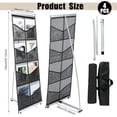 thumbnail image 2 of Outus 2 Pcs Brochure Stand Holder with 8 Pockets Mesh Literature Rack Floor Portable Magazine Display Stand Standing Brochure Rack for Trade Shows Table Top, 2 of 7