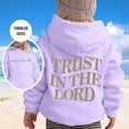 thumbnail image 2 of WRTFVZA Grey Hoodie for Boys, Trust In The Lord Youth Hoodie Oversized Sweatshirt (Big & Tall, Purple, 12-13 Years), 2 of 7