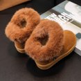 thumbnail image 5 of Hinvhai Kids Girls Snow Boots Warm Outdoor Lightweight Comfy Winter Shoes for Toddler/Little Kid Brown 11(26), 5 of 6