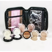 Mineral Makeup XXL KIT w/ COSMETIC CASE Full Size Set Sheer Bare Skin Powder Cover (Pink Bisque)