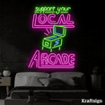 thumbnail image 3 of Craftnamesign Local Arcade Neon Signs, Arcade LED Signs, Game Room Decor, 3 of 4