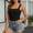 Black, variant on FRSASU Wide Strap Crop Tank Tops for Women Square Neck Slim Fit Cropped Cami Vest Backless Lettuce Trim Solid Tees Top White