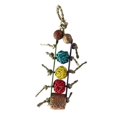 thumbnail image 4 of kusrkot Colorful Parrot Cage Hanging Toys Birds Chewing Bite Nest Swing Perches Training Yellow Blue Red Ball, 4 of 7