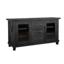 Yanez Industrial Sideboard in Charcoal - Solid Wood