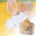 thumbnail image 4 of Dispensador de fórmu bebés con Sppon y nivelador, caja de dulces para , de fórmula de almacenamiento portátiles antiderrames Amarillo 400ml CUTICAT dispensador de fórmula, 4 of 8