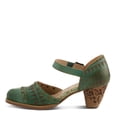 thumbnail image 2 of L'Artiste Women's NIOBELLA Hand-Painted Hook-and-Loop Mary Jane – Geometric Design, Decorative Buckle, Faux Stacked Heel, 2 of 8