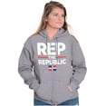 thumbnail image 3 of Dominicana Rep the Republic Cool Flag Zip Up Hoodie Men's Women's Brisco Brands M, 3 of 5