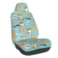 thumbnail image 1 of Wukai Cute Dogs Corgi Full Set Car Seat Covers with Soft Padding Universal Auto Front Seats Protector and Cushion Mat, 1 of 5