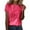 Hot Pink, variant on Ediodpoh Women's Fashion Print Casual Point Sleeve Crew Neck T Shirt Top Womens T Shirts Blue S