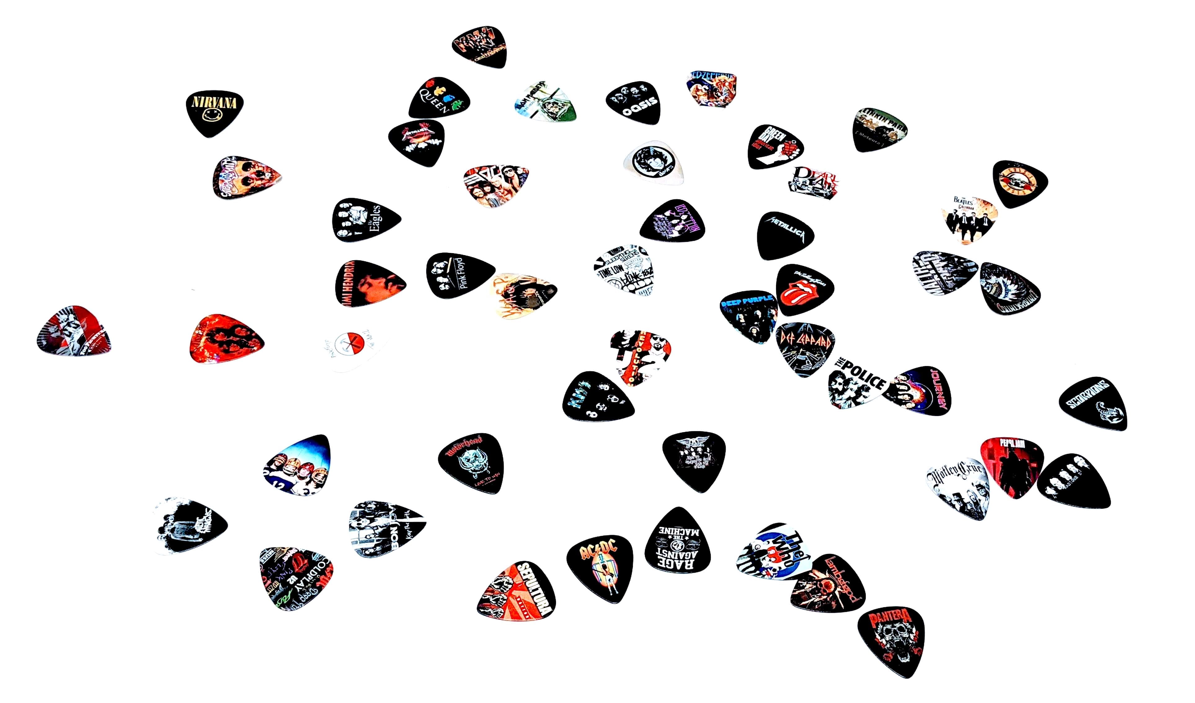 Legendary Bands Guitar Picks - [Limited Grand Edition-Standard] - 50 popular band picks in a packet