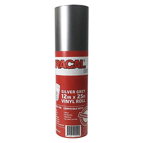 12.125" x 25ft Roll of Oracal 651 Silver Grey Craft Vinyl On a 2.5" Core Adhesive Vinyl for