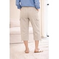 thumbnail image 4 of Ellos Women's Plus Size Stretch Cargo Capris Front and Side Pockets Casual Cropped Pants, 4 of 5