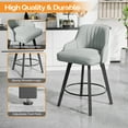 thumbnail image 4 of Zimtown Modern Swivel Barstools Set of 1, Padded Bar Chairs 26" for Dining Room, Kitchen Island, Bar, Ash Gray, 4 of 8